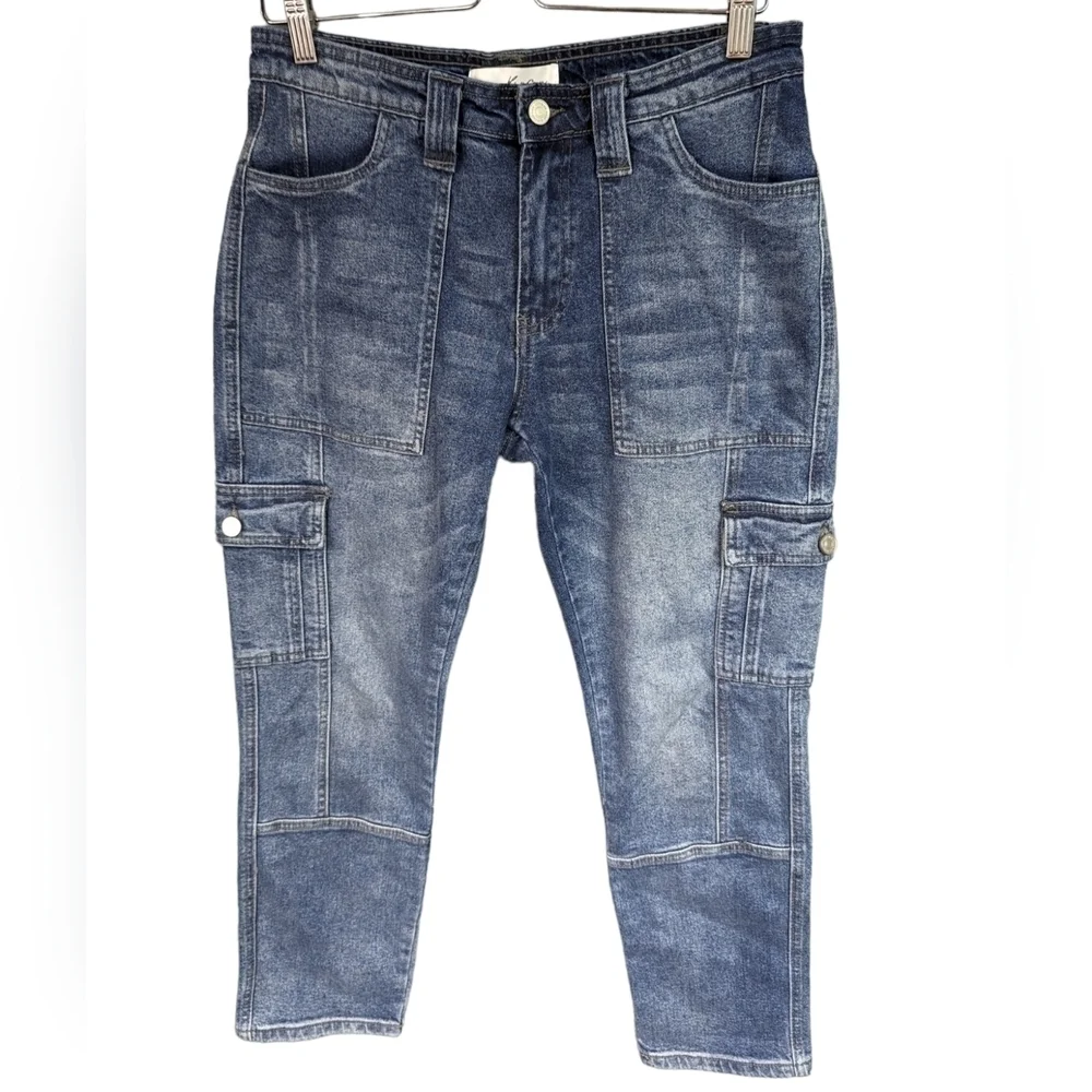Kancan Bobbie Slim Straight Cargo Jeans Sz 7/27